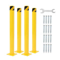 Safety Bollard 4 Packs, 48 Inch Height Steel Bollard Post by STANDWITHYOU