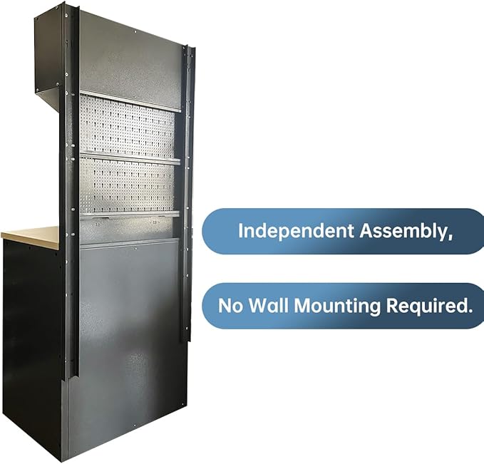 JZD Heavy Duty Metal Garage Shop Tool Storage Cabinet System, No Wall Mounting - Image 3