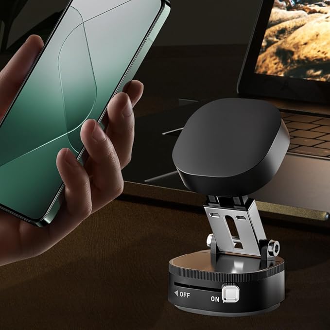 360° Adjustable Vacuum Magnetic Phone Holder, Upgraded Strong Suction Portable - Image 3