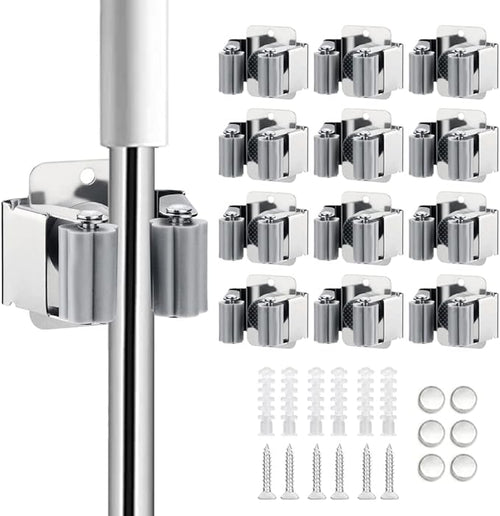 12PCS Broom and Mop Holder, Heavy Duty Garden Tool Organizer Rack Rake and by JAMEND+CLXP
