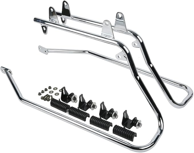 XFMT Matte Black Hard Saddlebags Saddle Bags Trunk W/Chrome Conversion Brackets - Image 7