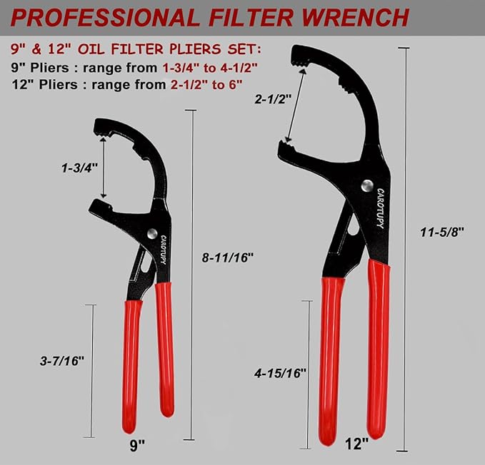 4Pcs Oil Filter Pliers Set, 3 Jaw oil filter Wrench - Image 2