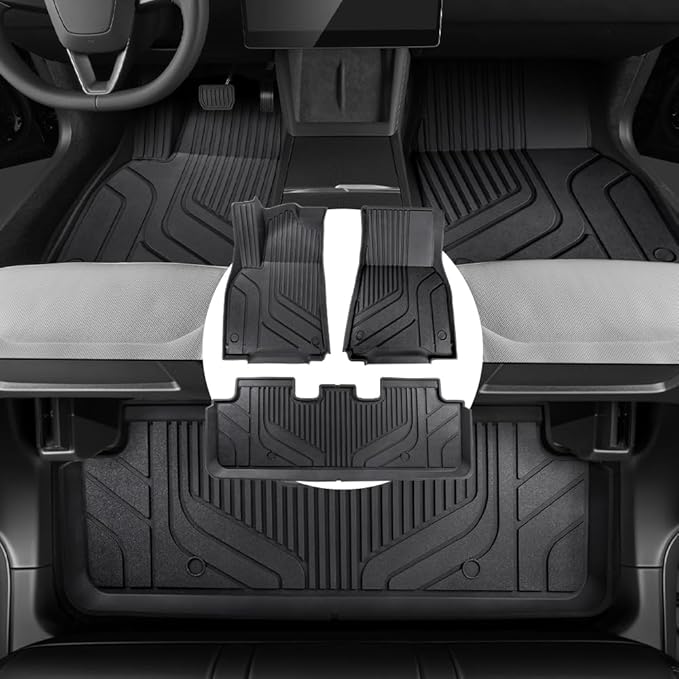 Tesla Model Y Floor Mats for Tesla Model Y 2020-2024, TPE All Weather Custom - Image 9