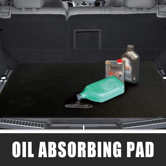 LINLA 61" x 39" Absorbent Oil Mat, Contains Liquid Garage Floor mat, Motorcycle - Image 3