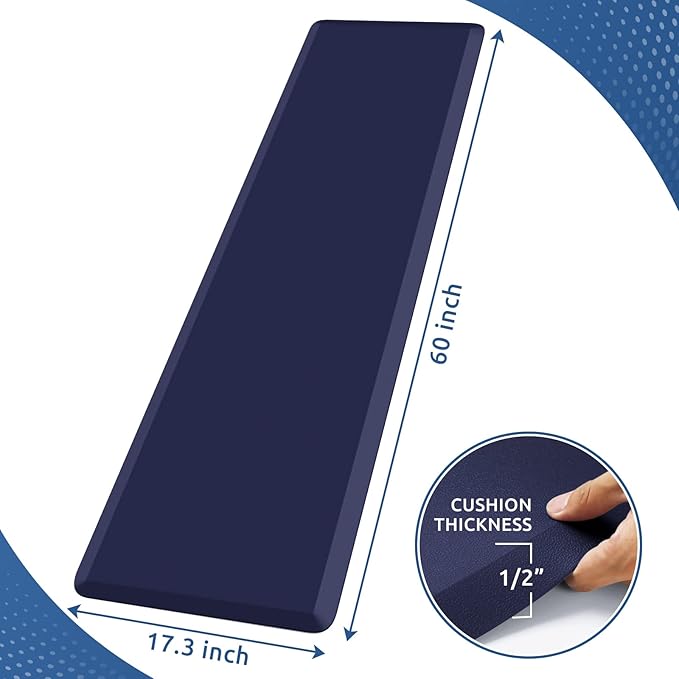 KitchenClouds Kitchen Mat Cushioned Anti Fatigue Kitchen Rug 17.3"x60" - Image 2