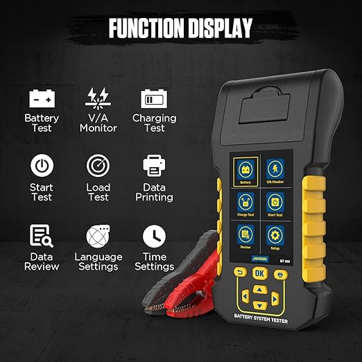Car Battery Tester 12V/24V Digital Automotive Batteries & Alternator Diagnostic - Image 2