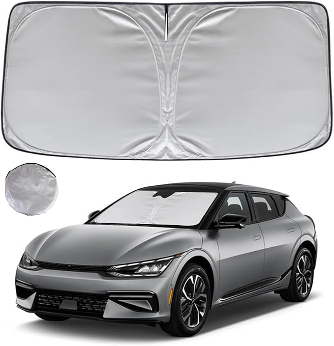 KAYZT Windshield Sun Shade for 2022-2025 2026 Kia EV6 Foldable Sunshade Front by KAYZT