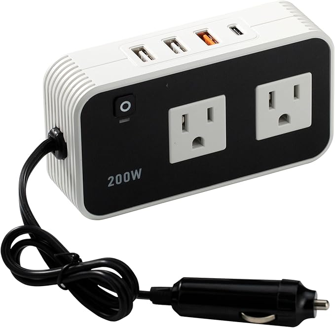 200w Automotive Power Inverter, 5v Dc to 110v Ac Automotive Converter, by QCBF