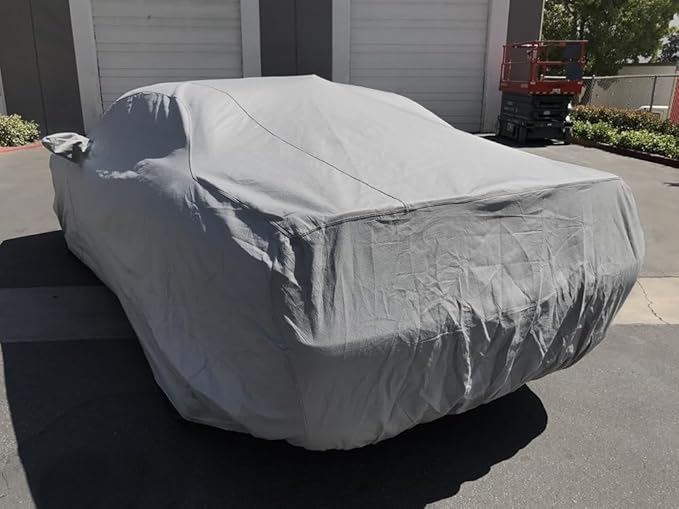 CarsCover Custom Fits for Dodge Challenger Car Cover 5 Layer Ultrashield Gray - Image 6
