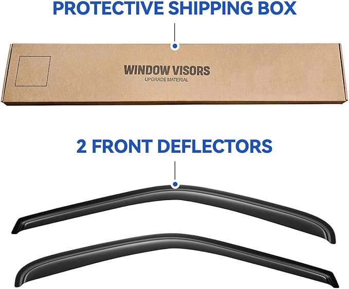 Window Visors Rain Guards for 1997-2003 Ford F150 Standard Cab, Out-Channel - Image 6