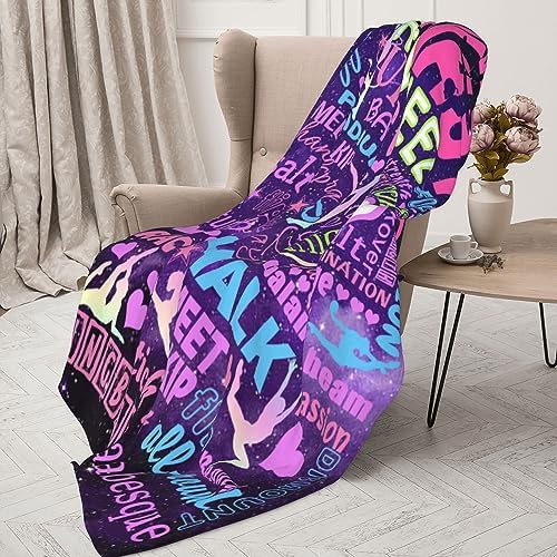 Gymnastics Blanket, Gymnast Gifts for Girls Gymnastics Lovers Teens Women Kids Birthday Soft Flannel Fleece Warm Cozy Throw Blanket for Sofa Bed Home Decor 80"X60" - Image 3