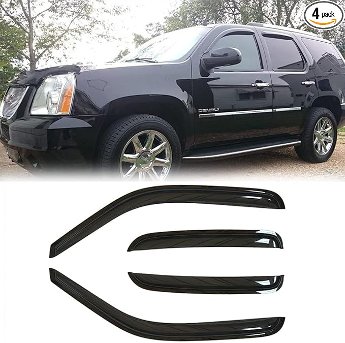 Original Side Rain Guards, Window Visors fit by Deebior