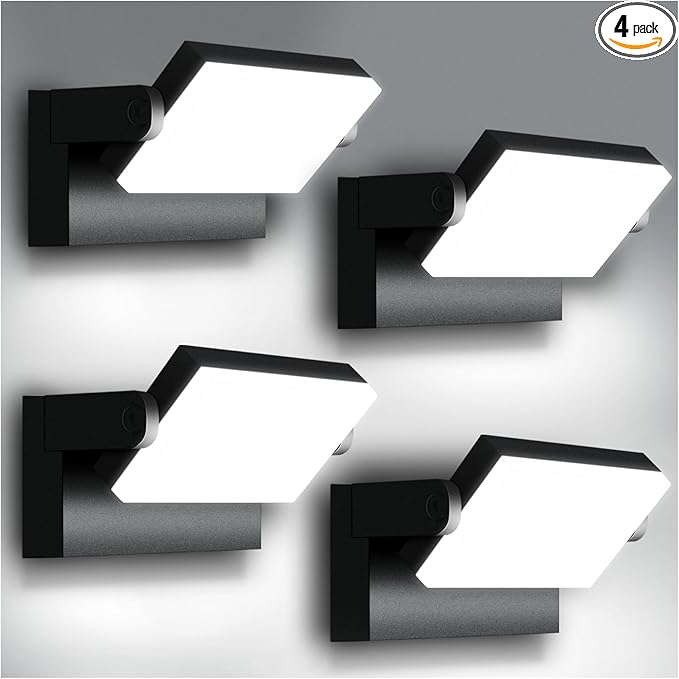 40W LED Wall Light, 4000LM 5000K 360° Wide-Angle Exterior Wall Floodlights by TOMOURD