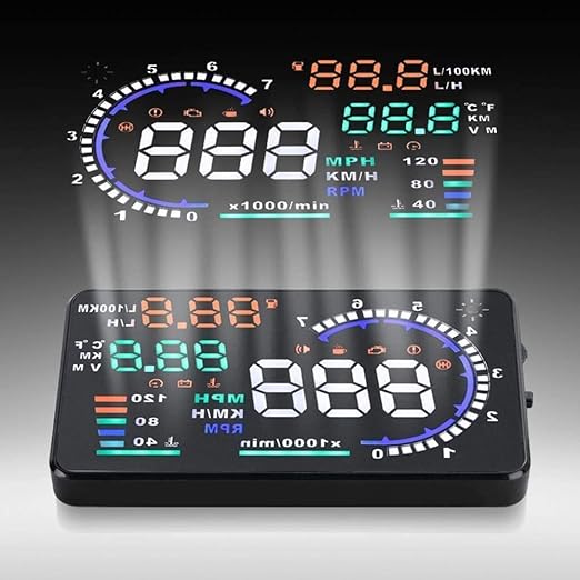 KAOLALI A8 HUD Display 5.5" Dash Screen Projector OBD2 Auto Gauge RPM MPH - Image 4