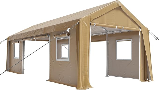 10x20ft Heavy Duty Carport Outdoor Canopy Portable Garage - Image 7