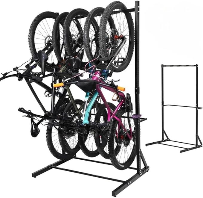 Yes4All Freestanding Bike Storage Rack, 300 Lbs 5 Levels Sturdy Steel Vertical by Yes4All