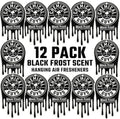 Chemical Guys, Hanging Air Fresheners, Black Frost Scent, 12 Pack, for Cars by ChemicalGuys