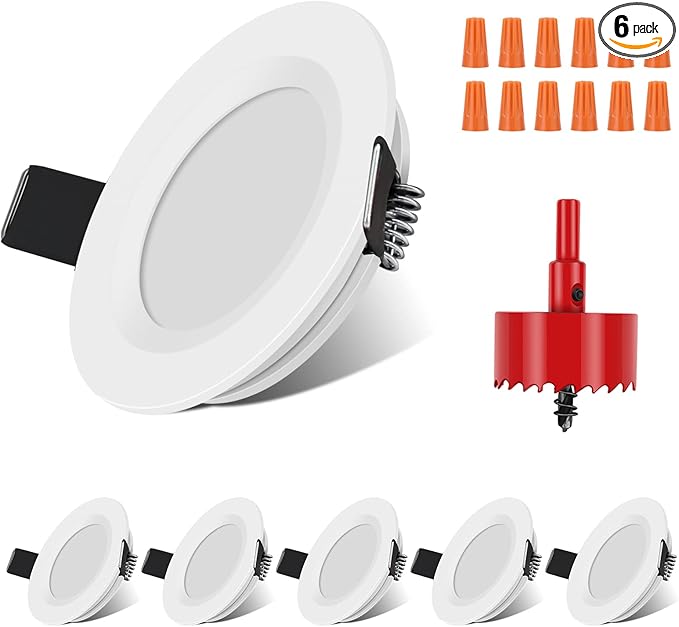 RV Boat Recessed Ceiling Light 6 Pack 12V LED Puck Light by RVZONE