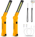 Tool Gifts for Men, Rechargeable LED Work Lights 2-Pack, Magnetic Base by Lmaytech