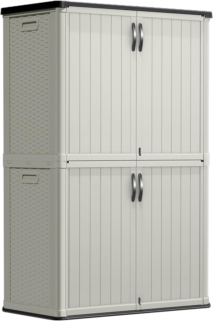 Greesum Outdoor Storage Shed Without Divider, 45 cu.ft Outdoor Waterproof by BuynowfromGreesum