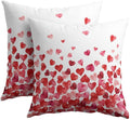Valentines Day Throw Pillow Covers 18x18 Set of 2 Pink Red Love Heart by Trongr