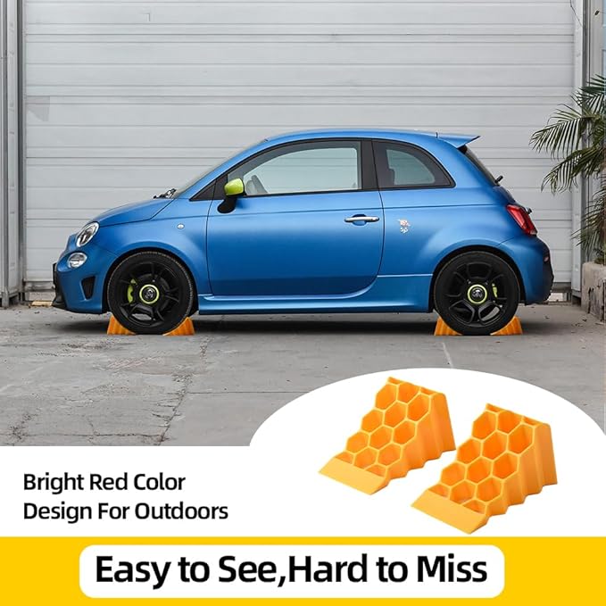 Wheel Chocks for Car, and Vehicles G.V.W. up to 8T, Anti Slip Bottom Tire Chock - Image 6