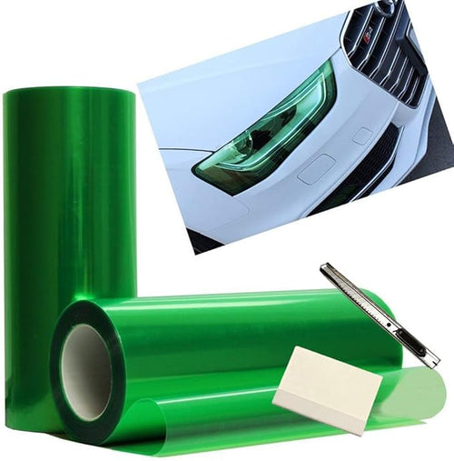 12 by 48 Inches Self Adhesive Headlight, Tail Lights, Fog Lights Tint Vinyl Film by F+%26+B+LED+LIGHTS