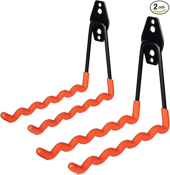 2 Packs Garage Wall Hooks, Wall-Mounted Heavy Duty Hanger Metal Badminton by ZHMY