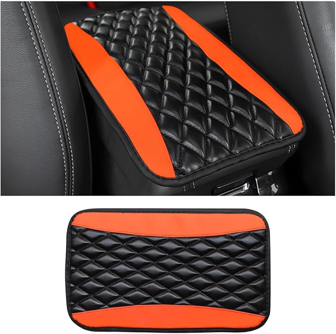 Car Center Console Cushion Pad, Universal Leather Waterproof Armrest Seat Box by Moly+Magnolia
