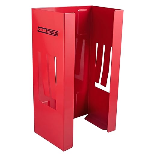 OEMTOOLS 23123 Red Magnetic Glove Dispenser, Disposable Gloves Box Holder by OEMTOOLS