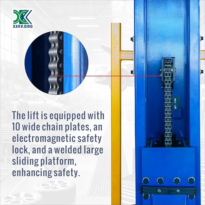 XK-6200 Mobile Single Post Car Lift Electro-Lock Maximum Lifting Capacity 6200 - Image 7