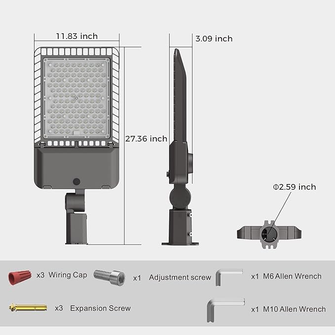 LED Parking Lot Lights 340W Commercial Oudoor Lighting Dusk to Dawn Photocell - Image 7