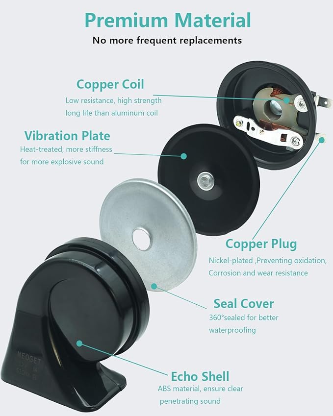 Car Horn Kit for Honda Acura, 12V Loud Waterproof Auto Horn, High Low Dual Tone - Image 5