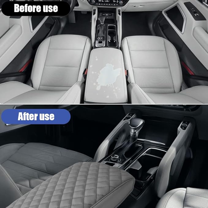 sportuli Center Console Cover Anti-Scratch Leather Armrest Cushion Compatible - Image 5