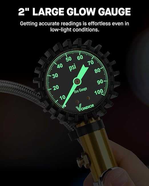 Vondior Tire Inflator with Pressure Gauge - Image 7
