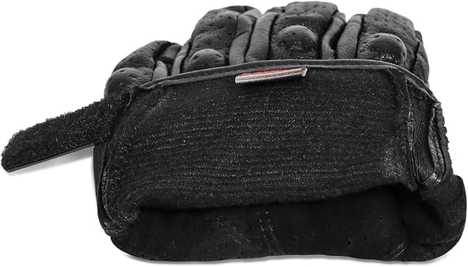 Full finger Goat Skin Leather Touch Screen Motorcycle Gloves Men/Women S - Image 5