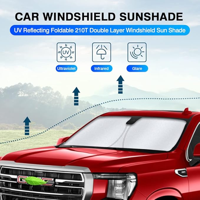 KUST Windshield Sun Shade fit for 2021-2025 Chevrolet Suburban/Chevy - Image 2