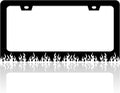 Black and White Flame License Plate Frame Fire License Plate Holder by TINALUIN