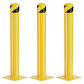 Safety Bollard Post, 36 Inch Height Steel Bollards, 4.5 Inch Diameter Parking by SpecializeinYourNeeds