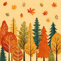 Fall Harvest Shower Curtain Thanksgiving Autumn Forest Leaves Pine Tree Shower Curtains for Bathroom Bathtub Home Decor Waterproof Fabric with 10 Hooks, 60x72 Inch by Duluxykl