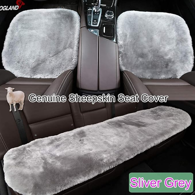 20 inchs Fluffy Shearling Sheepskin Car Seat Cover - Image 3