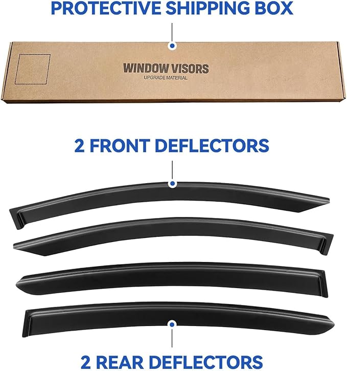 Window Visors Rain Guards for 2016-2022 Honda HRV, Out-Channel Window Vent Wind - Image 5