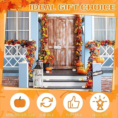 Domensi 2 Pcs Glass Pumpkin Figurines Thanksgiving Fall Decor,Transparent - Image 5