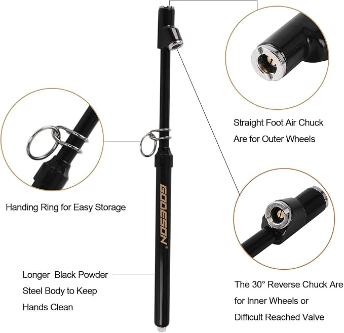 GODESON Dual Head Tire Pressure Gauge, Heavy Duty Pencil Tire Gauge Range - Image 5