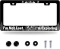 Funny License Plate Frame I'm Not Lost I'm Exploring License Plate Stainless by GORSNKYE