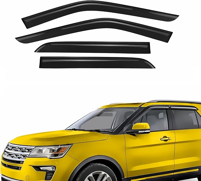 Extra Durable Window Deflectors Tape-On Window Visors Rain Guards Fit by AEROGUYSCustomfitrainguard