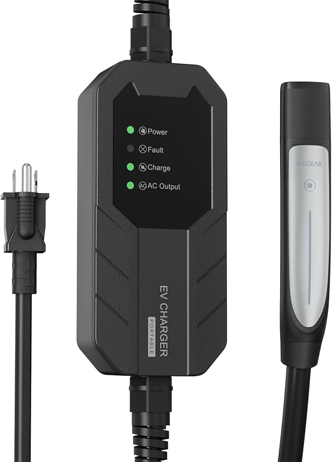 16 Amps Level 1 Tesla Charger, NEMA 5-15 Plug, Portable Electric Car Charger by Megear