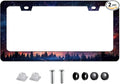 Galaxy License Plate Frame for Women Men 2 Pack-Heavy Duty Rustproof Aluminum by Unknown