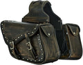 GARGOYLE BELLS Genuine Leather Motorcycle Saddle Bags Motorcycle Luggage Bag by GARGOYLEBELLS