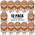 Chemical Guys, Hanging Air Fresheners, Leather Scent, 12 Pack, for Cars by ChemicalGuys